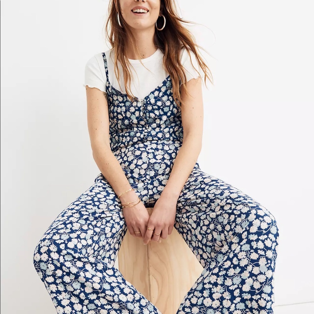 Madewell Huston Pull-On Crop Pants in French Floral M